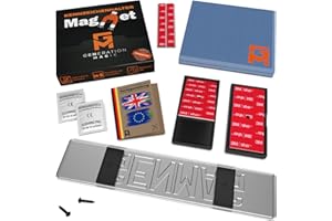 GENMAG 1x Magnetic Number Plate Holder | Frameless Magnetic License Plate Holder | Magnet Car Number Plate Holder | Car Registration Plate Holder | License Plate Bracket Frame Clips, Universal