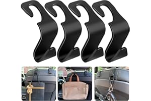 tao pipe 4 stücke Auto Lagerung Haken, Auto Kunststoff Haken Rücksitz Kopfstütze Haken Aufbewahrungshaken für Autositz Autositz Rücksitzhaken Kopfstütze Kleiderbügel Handtaschenhalter Taschenhaken