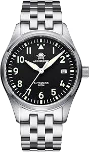 ADDIESDIVE Orologio Automatico Pilota Uomo Acciaio Diver 200M Luminescent  NH35A Zaffiro Sintetico : Amazon.it: Orologi