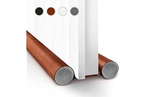 YUEJUHE 2 Stücke Zugluftstopper für Türen 96cm, tür Luftzugstopper, Türdichtung Unten, Schall und Staubdichte Türbodendichtung, Zugluft Kälte Lärm Stoppen (Braun)