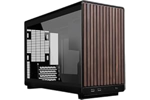 Lian Li DAN Cases A3-mATX Wood Edition PC-Gehäuse, Micro-ATX, Tempered Glass, Walnuss-Holz, schwarz