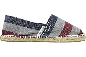 ALPARGATUS PASOS ARTESANALES HECHO A MANO MADE IN SPAIN Espadrille Plate à Rayures Bleu Marine Burdeos Femme