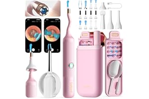 ‎BEBIRD PRO Bebird Pro Ohrenschmalz Entferner Otoskop Earsight Plus, 1920P HD Einjustierbarer Ohrenreiniger mit Kamera, Otoskop mit Licht, Ohrreiniger mit tragbarer Box für Erwachsene,Kinder,iOS,Android (Rosa)