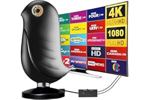 CENBOU TV Aerial Indoor, Tv Ariels with Signal Booster Amplifier - Digital Antenna Support 4K 1080P HDTV Freeview Tvs with 5M Cable for Local Channels