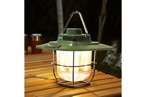 Camping Lantern, LETOUR Rechargeable Camp Lantern for Tent, 2000mAh USB Rechargeable Dimmable Warm Tent Light Waterproof Camping Lamp Lantern Power Bank for Camping, Hiking, Emergency, Fishing