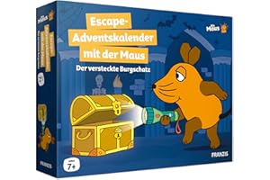 FRANZIS 67169 - Escape Adventskalender mit der Maus - Der versteckte Burgschatz, 24 spannende Rätsel für die Adventszeit, für Kinder ab 7 Jahren