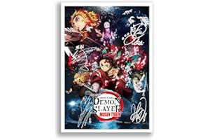 Mounted Gifts Trading Demon Slayer Cast Signed A4 Poster Photo Print Framed Autograph Gift Anime TV Show Natsuki Hanae Akari Kitō (A4 Poster Only)