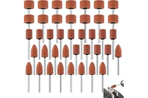 Spetsbst 42 stycken korundslipspetsset, Dremelslipsatser Slipsats för batteridriven skruvdragare med 3 mm skaft, för slipning