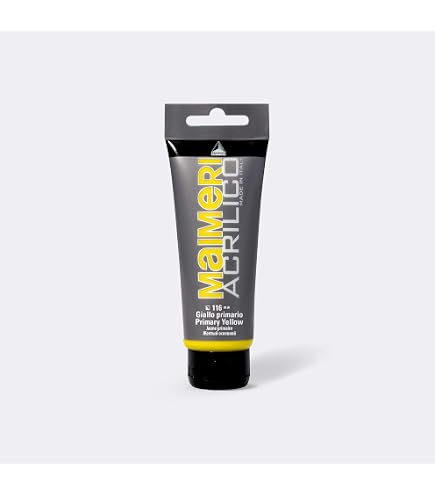 Maimeri Acrilico 200 Ml – Colore Vermiglione (Imitazione), Pasta Morbida, Per Artisti E Studenti, Tubo 200ml