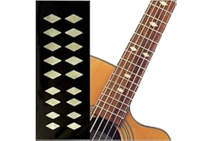 Inlaystickers Fret Markers for Guitars, Bass & Ukuleles - Traditional Diamonds - Aged White Pearl F-307DD-AWP