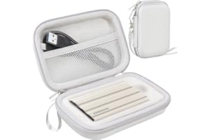 Lacdo Étui Disque Dur Externe Housse de Protection pour Samsung T7 Shield/Samsung T7 / T7 Touch Portable SSD 500Go 1To 2To USB 3.2 en EVA Rigide Antichoc Étanche Cas, Gris