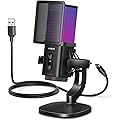 UGREEN Micro Gaming Microphone USB avec RGB 96KHz 24bit Réduction du Bruit DSP pour Enregistrement Gaming Streaming Podcast Compatible avec PS5 4 Laptop