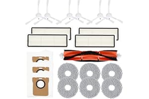 GIGMETA Dreame L10s Ultra Robot Aspirateur Laveur Ensembles d'accessoires pour aspirateurs 1x Brosse Principale 6X brosses latérales 4X Filtre à Cartouche 3X Sac d'Aspirateur Anti-poussière 6X Chiffon Lavable