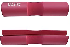 VLFit Coussinet de squat pour haltères avec 2 sangles de sécurité Velcro – Coussin de protection du cou et des épaules – Idéal pour les squats, les fentes, les poussées de hanches, l'haltérophilie et