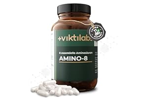 ‎VIKTILABS VIKTILABS - AMINO 8 [NEU] | Aminosäuren Komplex hochdosiert - 998mg pro Pressling | EAA Vegan | Alle 8 essentielle Aminosäuren (L-Tryptophan, l-Lysin ...) | 150 Tabletten | 100% Natürlich