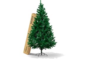 MURIS Árbol de Navidad Artificial, Altura de 150 cm, Estructura Desmontable, Ramas Abatibles, Soporte Metálico Plegable, MRS-ZW001-150