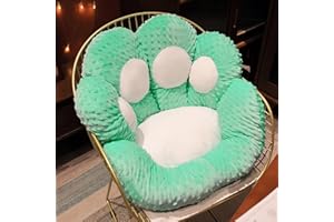 LANPEW Poduszka na kocie łapy, urocza poduszka do siedzenia leniwa poduszka na krzesło sofa dekoracja zewnętrzna poduszka ciepła podłoga miękki dla skóry ciepły dywan (Bubble-Wolle grün, 60x60cm)