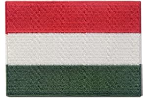 EMBTAO Bandera de Hungría Emblema Nacional Parche Bordado de Aplicación con Plancha
