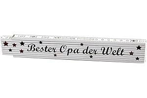 GESCHENKE-FABRIK.DE Metro pieghevole “Bester Opa der Welt” (scritta in lingua tedesca) – Regalo – per il compleanno del nonno o per Natale