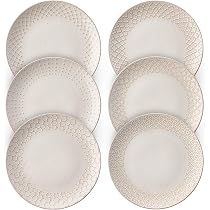 Assiettes Creuses DOWAN 25cm X 4 - Bols Pâtes Porcelaine 1600ml Micro-ondes Lave-vaisselle