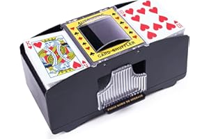 Aisikoo Automatischer Kartenmischer 1-6 Deck, batteriebetriebene elektrische Mischmaschine für UNO, Blackjack, Texas Hold'em, Home-Kartenspiel