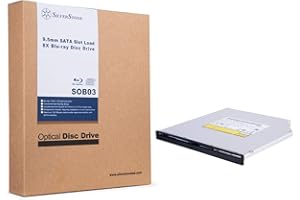 SILVERSTONE TECHNOLOGY SilverStone SOB03, 9.5mm slim slot-loading 8x Blu-ray drive, Blu-ray/DVD/CD read and write, SST-SOB03