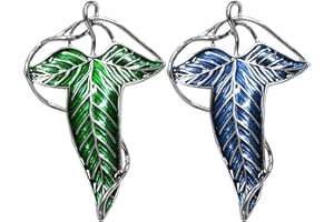 DAZZLUXE Broszki z liśćmi elfów, średniowieczne broszki, broszki damskie, spersonalizowane broszki, broszki vintage, idealne dla miłośników pierścionków i miłośników hobbitów, żywica