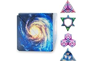 Cuackamily Galaxy Shape Changing Box, Galaxy Anti-Stress Cube Toy, Infinity Cube, Decompression Toy, Gifts for Children and Adults, Birthday Gifts, Party Gifts