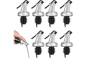 RAFIYU 8 Stück Flaschenausgießer Ausgießer für Ölflaschen, Weinflasche, Plastik Öl Ausgießer Presse zum Ausgießen der Ölflasche, Lecksicher Weinausgießer für Küche und Bar für Likör Olivenöl Essig