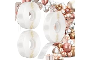 BALALA Balloon Glue Point Dots, 1000 Point Dots, Double Sided, Removable Balloon Tape Strips, 2 Roll Dots Point Glue Tape, Balloon Arch Kit for Scrapbooking, DIY, Gift, Craft, Wedding Decorative(500/Roll)