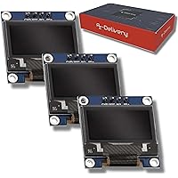 AZDelivery 3 x 0,96 Zoll OLED Display I2C SSD1306 Chip 128 x 64 Pixel I2C Bildschirm Anzeigemodul mit weißen Zeichen kompatib