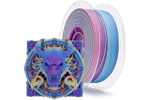 ZIRO Matt PLA Filament 1.75mm, Matt Regnbågsfärgat 3D-Skrivarfilament