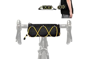 JOLY FANG Bolsa para Manillar de Bicicleta para Bicicleta de Carretera montaña Bolsas de Hombro (Negro)