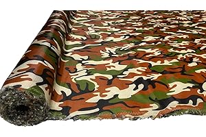 A-Express Camuffare Ripstop Impermeabile Tessuto Materiale Mimetica Tessuto Materiale 150 cm Larghezza - Giungla Verde 5 Metri 500cm x 150cm