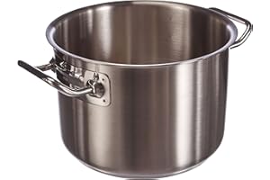 BALDASSARE AGNELLI Pentole Agnelli COIX3104E20 Casseruola Alta con Maniglie, Acciaio, Argento, 20 cm