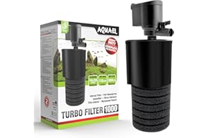 AQUAEL Filtr Turbo 1000 – Kompletna filtracja | Filtr wewnętrzny do akwariów słodkowodnych 150-250 l | 1000 l/h | 11 W | napowietrzanie + regulacja
