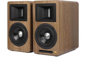 EDIFIER AIRPULSE A80 - Sistema de altavoces de estantería 2.0 (100 W) con Bluetooth V5.0 (aptX), tweeter de bocina de cinta para agudos precisos y claros, posibilidades de conexión versátiles, incluye