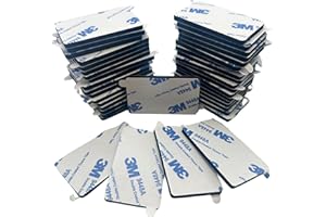 SPYDER TAPE 3M 9448A Heavy Duty Double Sided Foam Mounting Tape - 40 Pack Waterproof Adhesive Pads with Easy Peel Tabs - No Residue Sticky Squares for Wall, Glass, Wood & Metal (Black, 50mm x 30mm)