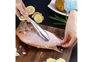 LVSU Fish Scaler Remover, Fish Scaler Scraper Stainless Steel Cleaning Brush Easily Remove Fish Scale Tool