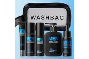 LAIKOU Kit de Soins Visage Homme - Routine Hydratante Complète 3 Pièces avec Nettoyant, Lotion, Crème - Pour Tous Types de Peau (5 Pcs)