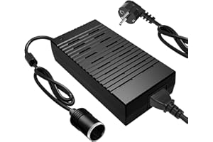 Plozoe spannungswandler 230 auf 12，gleichrichter 230v auf 12v，umwandler 230 auf 12 Volt,180W (Max 200W) 12V15A AC zu DC Adapter mit Zigarettenanzünder Buchse, spannungswandler für kühlboxen