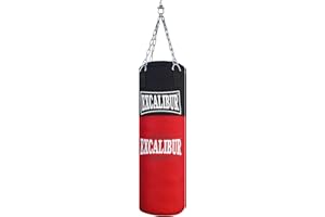 ‎EXCALIBUR BOXING MAXXUS Boxsack PRO 120/100/80 - Gefüllt, Hängend, Vierpunkt-Stahlkette, 120x35cm / 100x30cm / 80x30cm, 20-34 kg - Punching Bag, Punchingsäcke, Sandsack für Boxen, MMA, Muay Thai, Kickboxen, Kampfsport
