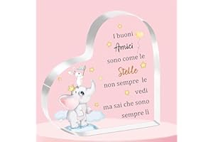 FCZIVA Amica Acrilico Placca Ornamenti Donna Uomo Regali Compleanno Targhe e Cartelli Decorativi Segni Amicizia Apprezzare Amico Natale Laurea Ricordi I Buoni Amici Sono Come le Stelle non Sempre le Vedi