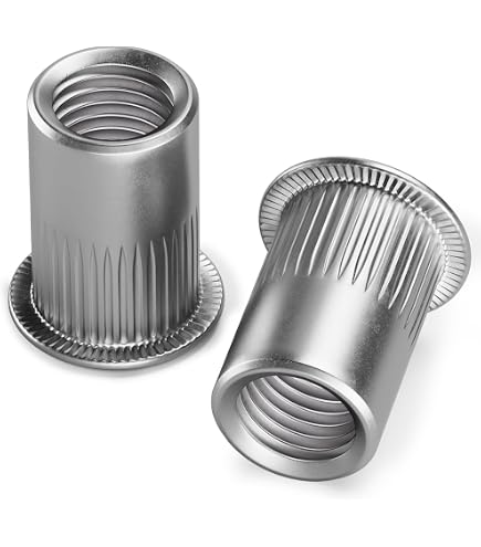 120 Pezzi Rivetti Filettati M6 Inserti Filettati Metrica Rivetto Filettato in Acciaio al Carbonio Zincato Boccole Filettate per Metallo Filetto Inserto Filettato Per Legno, Mobili, Decorazione