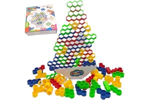 TLHWIN Tetra Tower Game, Tetris Balance Tower Game, Tetra Tower - balansowanie gry planszowe, układanki, gry rodzinne, urodziny dla dzieci i dorosłych (48)