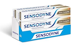 Sensodyne Dentifrice Soin Complet, Action Sensibilité 24H, Pour Protéger les Dents Sensibles - 6 x 75ml