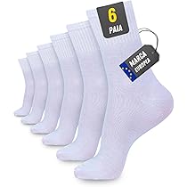 Calzini Da Ginnastica Da Uomo E Da Donna, Colore Bianco, Nero, 10 Paia Di Calzini Corti Sportivi 95% Cotone, 5% Elastan, Bianco, 39-42 - Foto 2