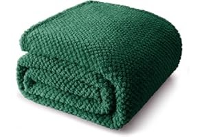 Whale Flotilla Cuddly Blanket, Fluffy Sofa Blanket, Fleece Blanket, Soft and Warm Blanket, Bedspread for Seasons, 150 x 200 cm, Dark Green