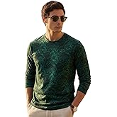 Urbano Fashion Men's Printed Full Sleeve Slim Fit Cotton T-Shirt
