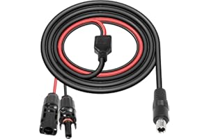 CERRXIAN 1.8M Solar Connector to DC 8020 Extension Cable,16 AWG Solar Panel Connectors to DC 8020 Conversion Cable for Solar Panel RV Portable Power Station